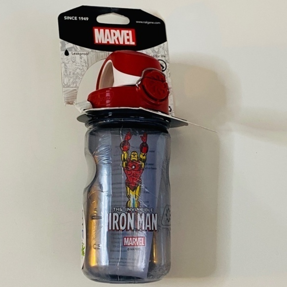NEW NALGENE HTF Marvel IRON MAN Kids12oz Water Bottle SOLD OUT
